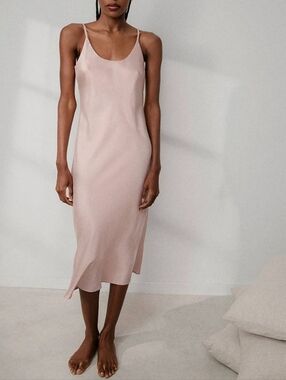 lunya 100% Silk Slip Dress in Delicate Pink